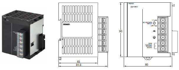 CJ1W-PA / PD 外形尺寸 2 CJ1W-PA205R_Dim