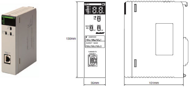 CS1W-EIP21 / EIP21S 外形尺寸 2 CS1W-EIP21_Dim