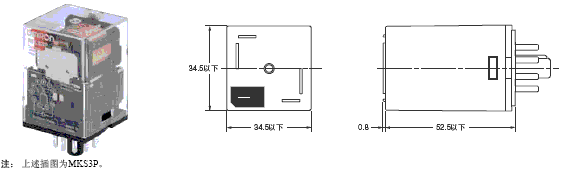 MK-S 外形尺寸 3 MK-S_Models without Latching Lever_Dim