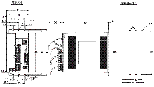 R88M-K, R88D-KN□-ML2 外形尺寸 10 