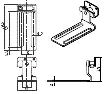 F3SJ系列 外形尺寸 43 Compatible bracket for F39-LJB4_Dim